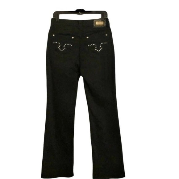 LAWMANS Studded Western Black Sexy Slim hip Straight Leg Cowgirl Denim Jeans - Picture 1 of 8